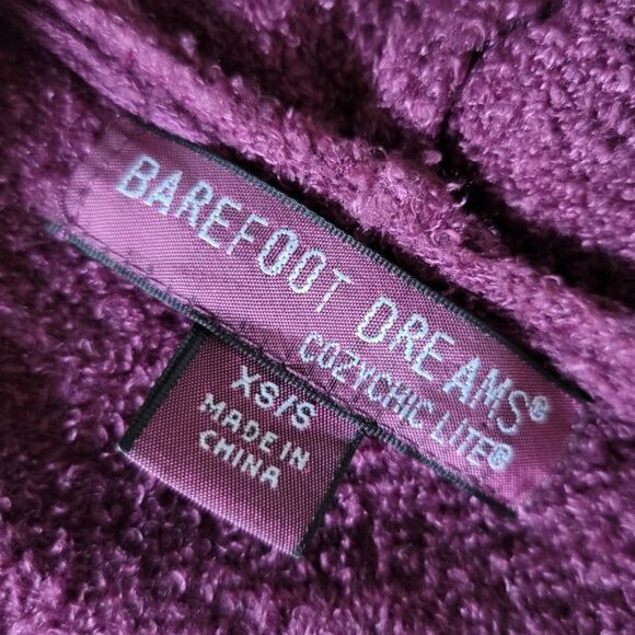 Barefoot Dreams Cozychic Lite Coastal Hooded Long Cardi in Burgundy - Picture 8 of 11